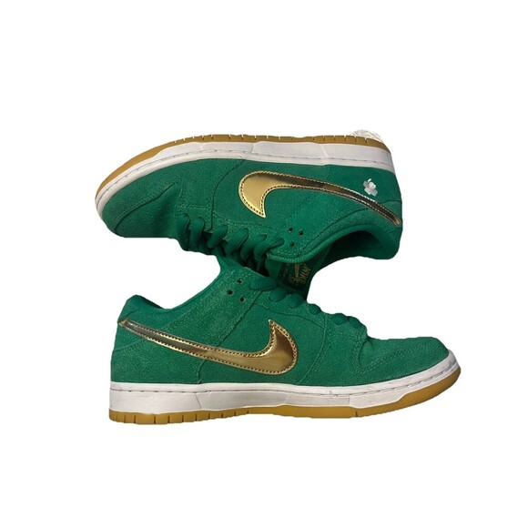 Nike SB Dunk Low Pro St. Patrick's Day 2022 Size 6 BQ6817-303 Suede - Picture 5 of 10